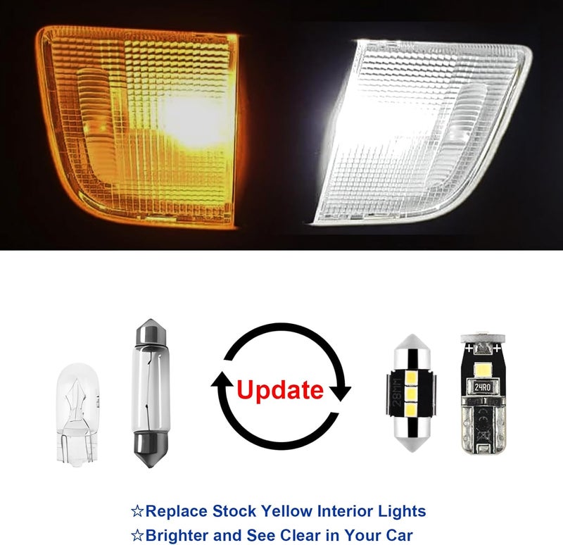 EASY EAGLE LED Interior Car Lights for Toyota-RAV4-2016-2022: 8 Piece Kit White LED Light Bulbs - Super Bright 6000K + Install Tool - Image 4